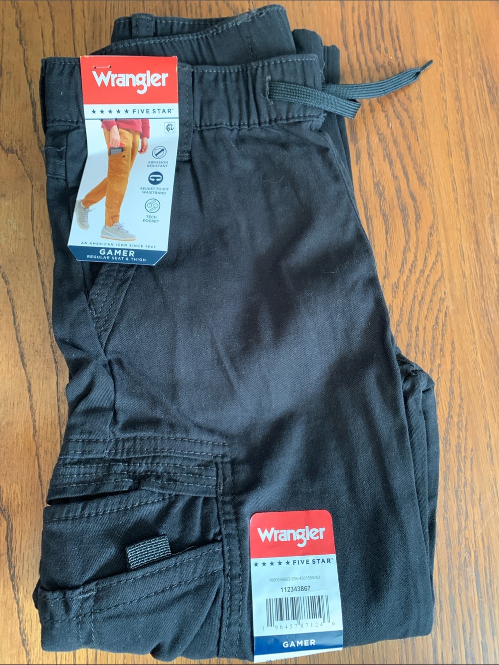 Wrangler Black Kids Cargo Gamer Pants